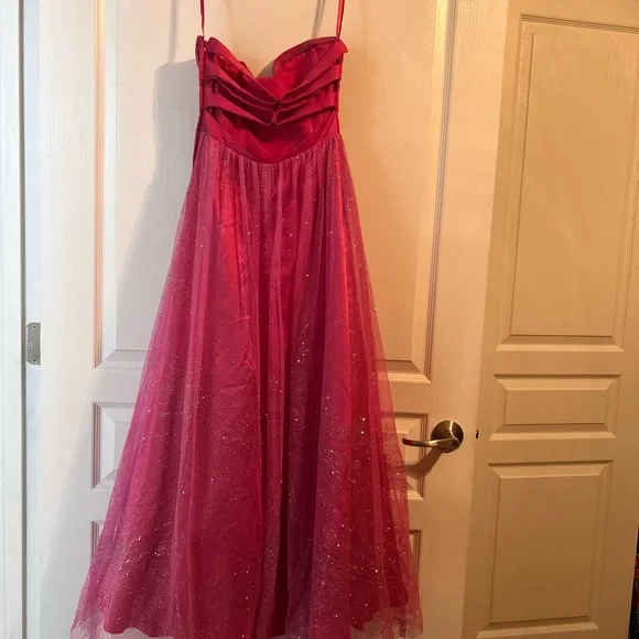 Adrianna Papell Vibrant Pink Formal Dress - Picture 2 of 7